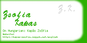 zsofia kapas business card